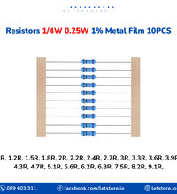 Resistor 1R-9.1R 1/4W 0.25W 1% Metal Film