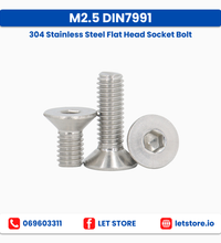 M2.5 DIN7991 Bolt 304 Stainless Steel