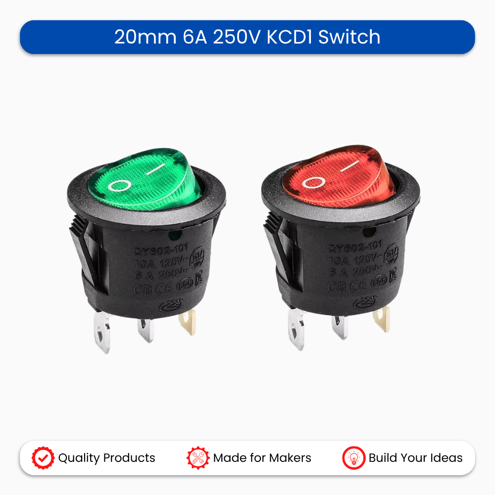 20mm 6A 250V KCD1 Switch