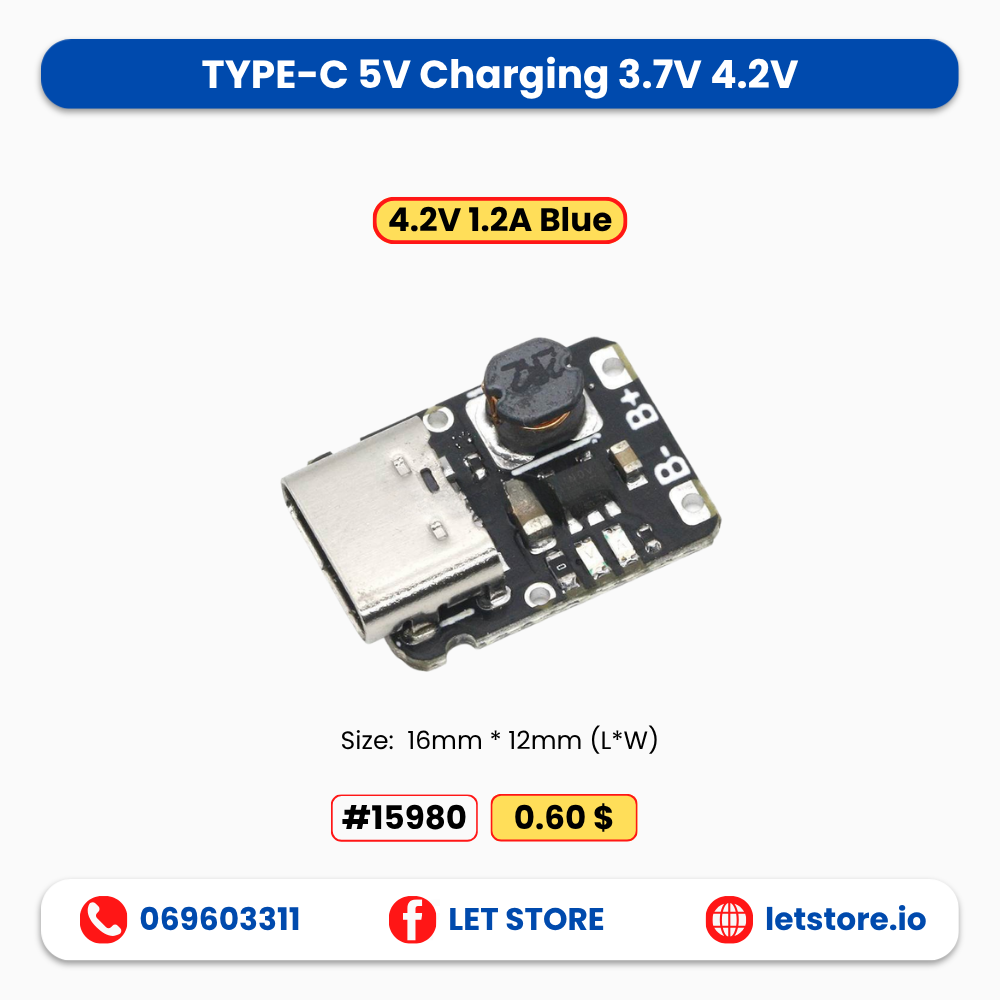 TYPE-C 5V Charging 3.7V 4.2V