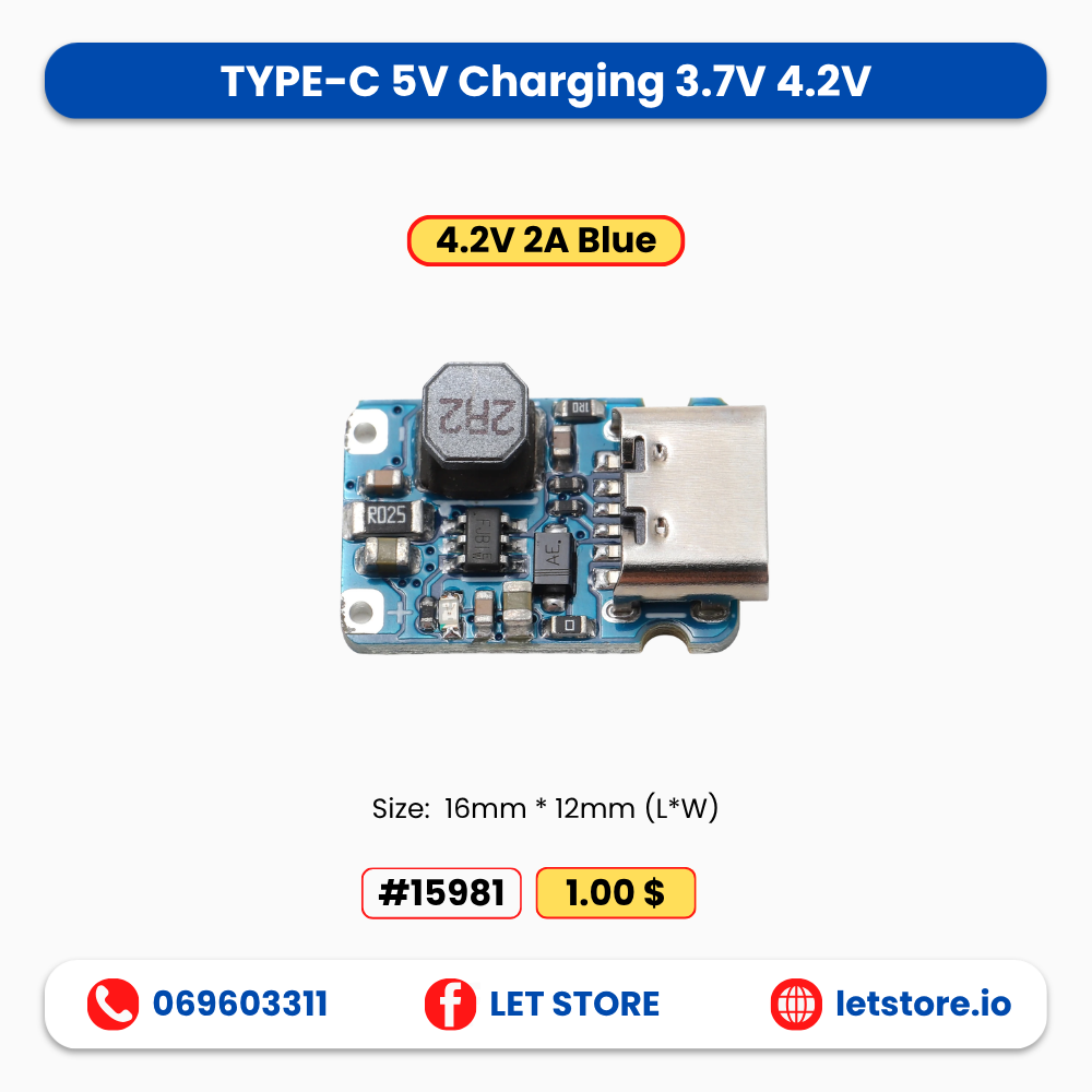 TYPE-C 5V Charging 3.7V 4.2V