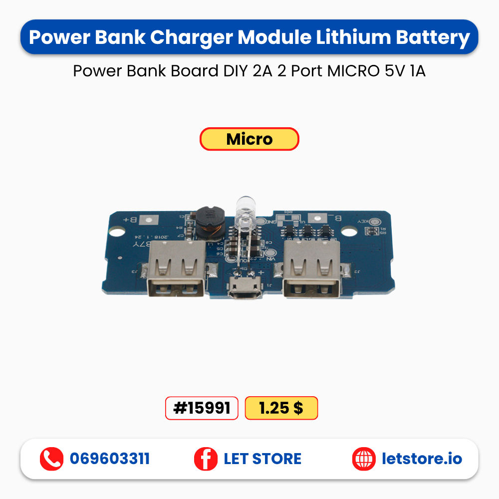MICRO 5V 1A Power Bank Module Board