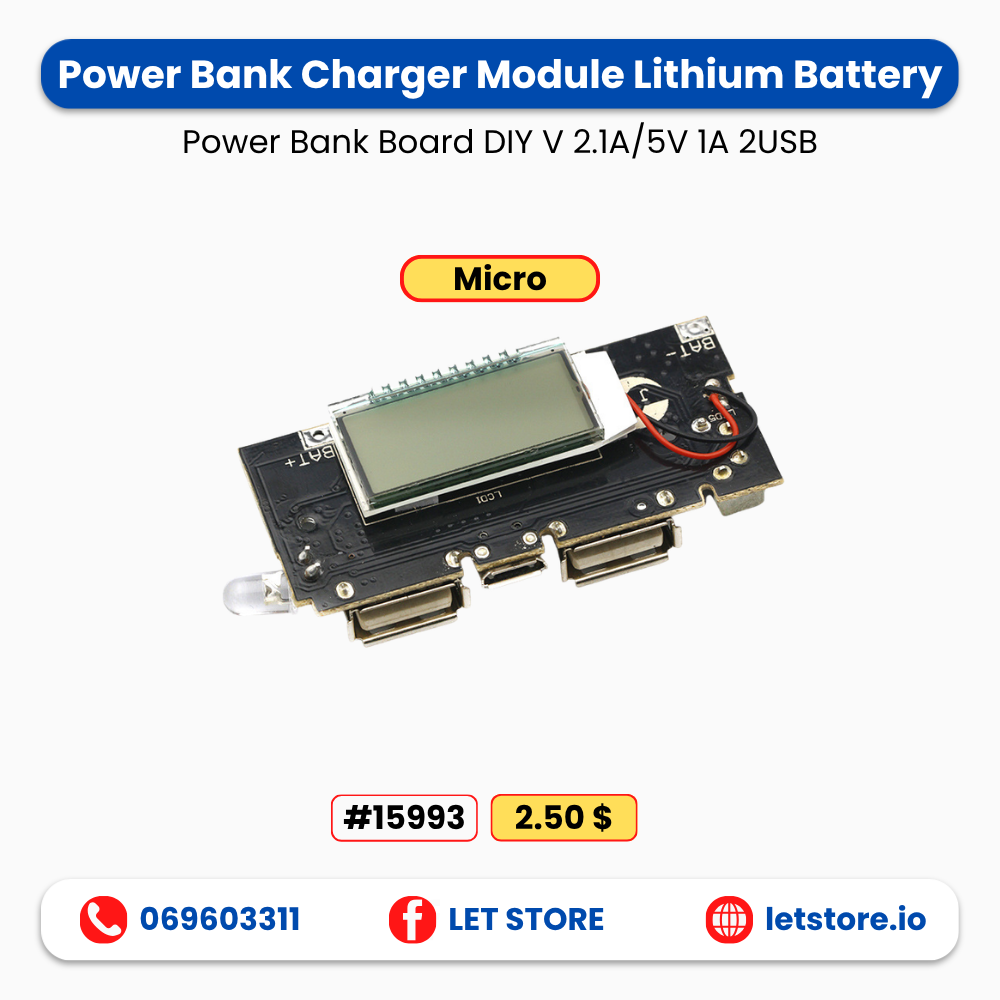 LCD DIY Power Bank Module Board