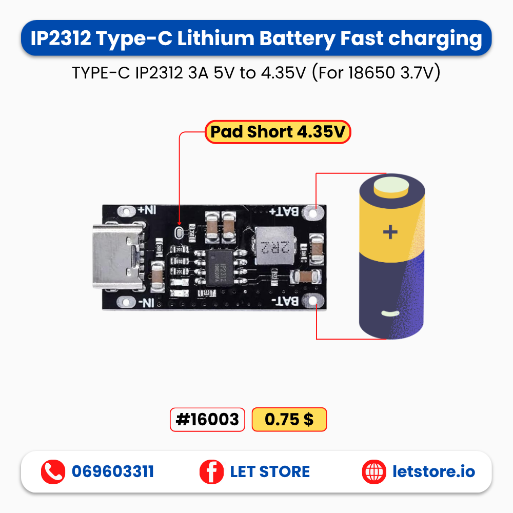IP2312 3A 5V to 4.2V 4.35V
