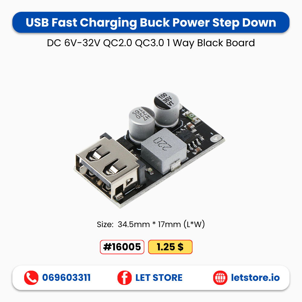 QC3.0 Buck Fast Charger 6-30V
