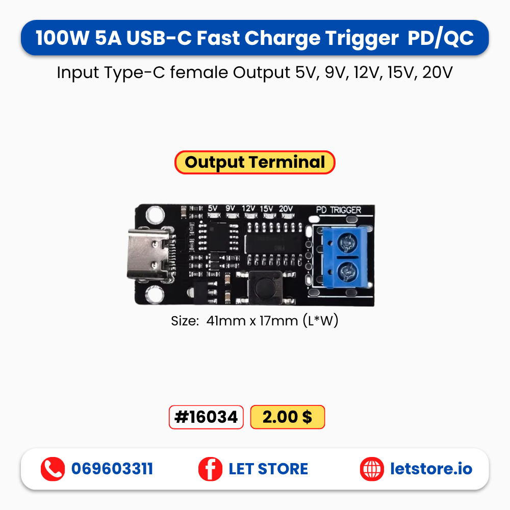 100W 5A USB-C Fast Trigger