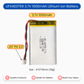 UFX403759 3.7V 1000mAh