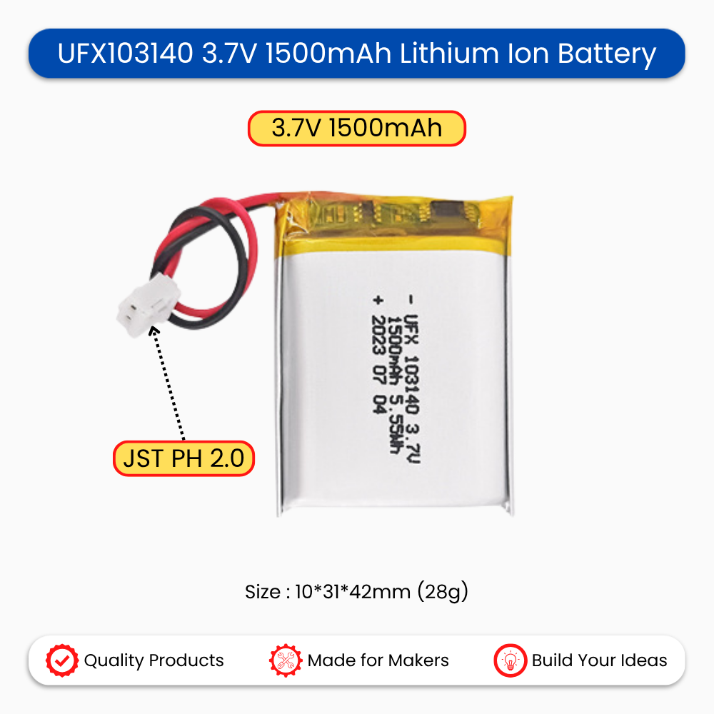 UFX103140 3.7V 1500mAh