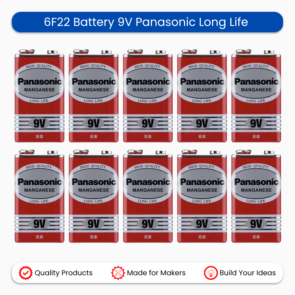 10PCS 6F22 Battery 9V Panasonic