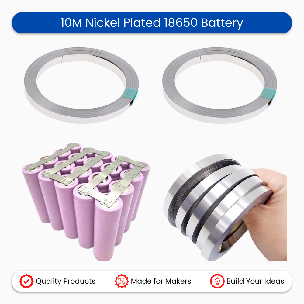 10M Nickel Plated 18650 Battery