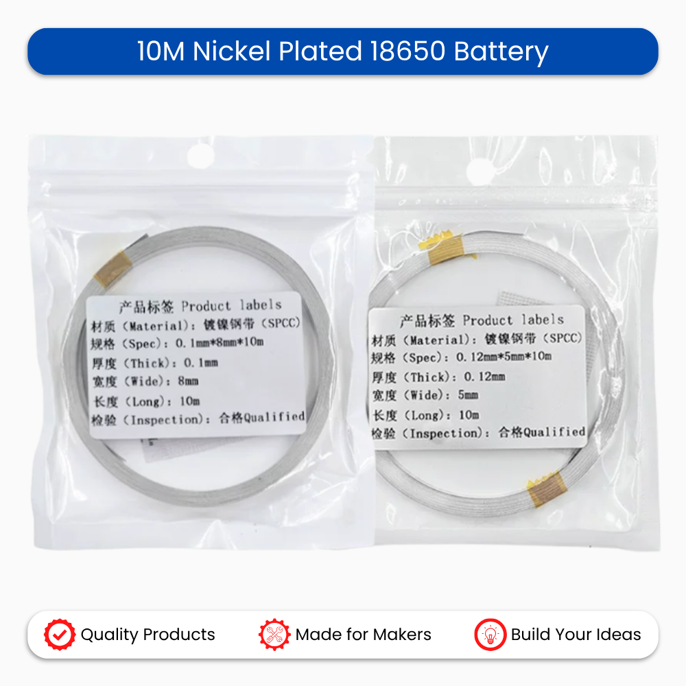 10M Nickel Plated 18650 Battery