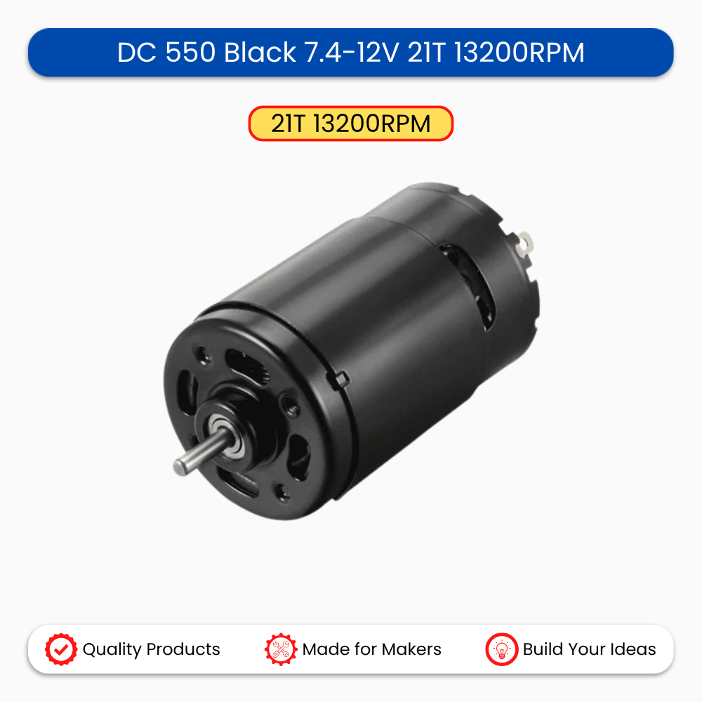 DC 550 Black 7.4-12V 21T 13200RPM