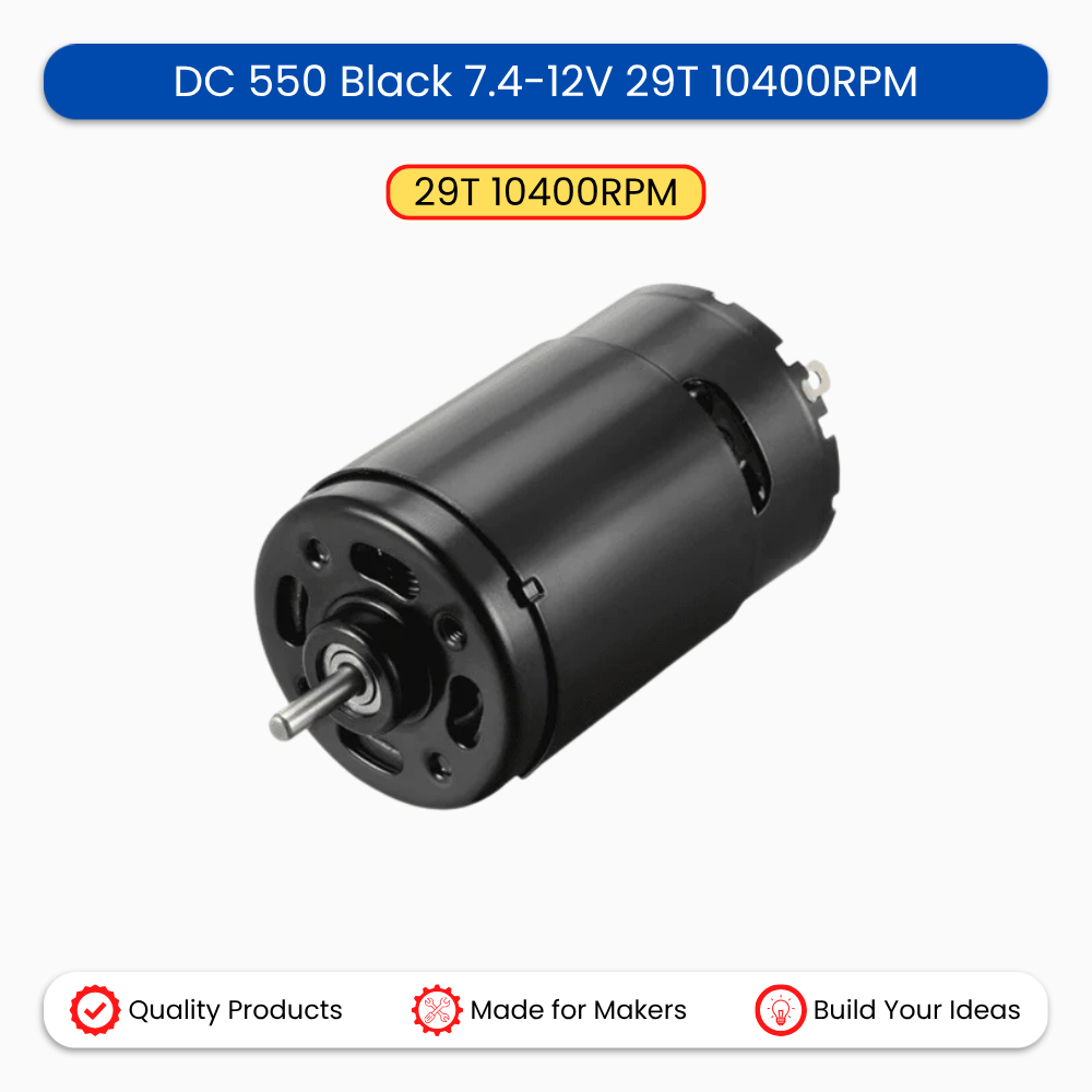 DC 550 Black 7.4-12V 29T 10400RPM