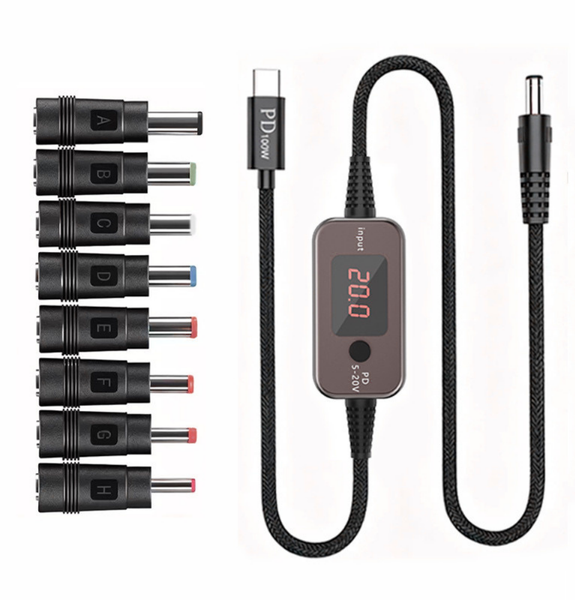 100W Type-C to DC 20V15V12V9V5V Cable