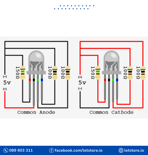 10PCS LED 5MM RGB LED 4 PIN CC CA Red Green Blue LED