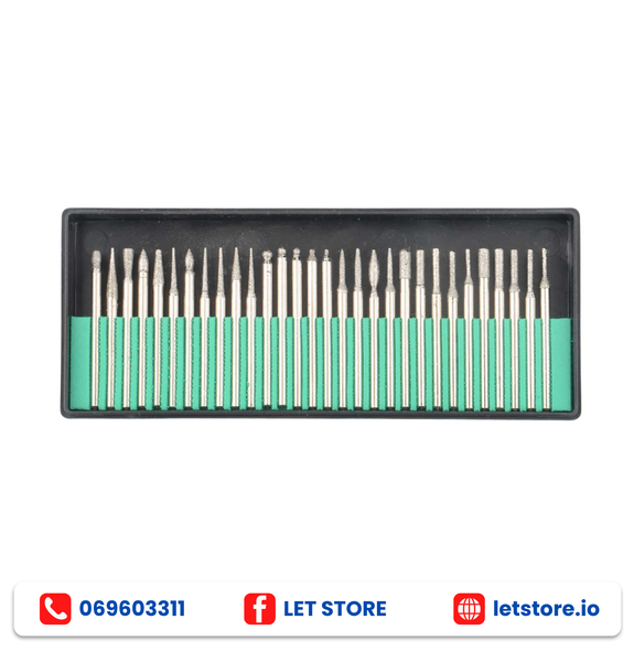 30PCS Diamond Grinding Needles
