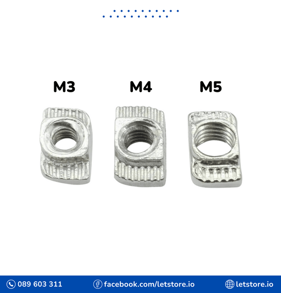 M3 M4 M5 Nut for Aluminum Profile Type 2020 T-Slot V-Slot 3D printer CNC