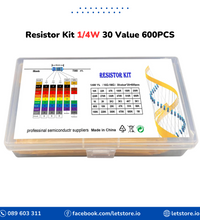 Resistor Kit 1/4W 30 Value 600PCS