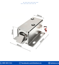 12V DC 0.83A Cabinet Drawer Electric Door Lock Assembly Solenoid Lock Size 54X42X28mm