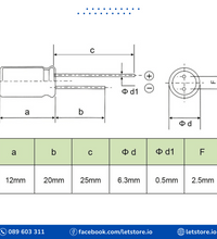 1PC 25V Aluminum Electrolytic Capacitor