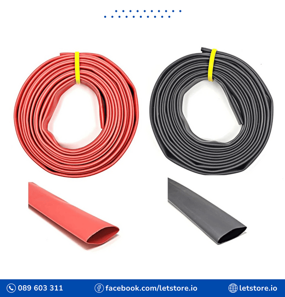 Heat Shrink Tube Black / Red Color Length 1 Meter