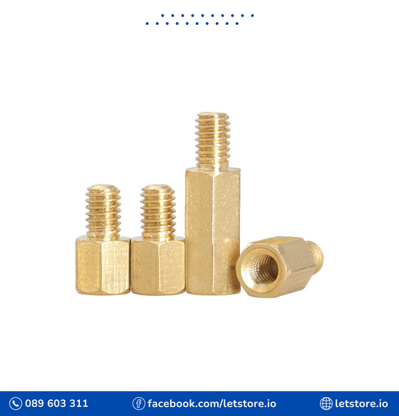 M3 Brass Single Pass Copper Pillar Hex Isolation Column Support Nut For PCB Board