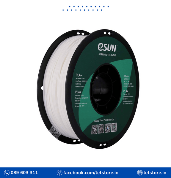 ESUN PLA+ 1.75mm White Color 1KG 3D Printer Filament