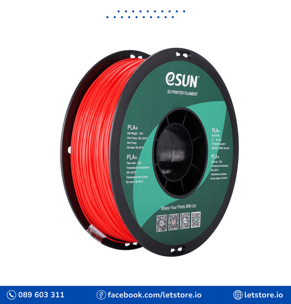 ESUN PLA+ 1.75mm Red Color 1KG 3D Printer Filament