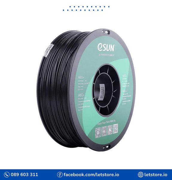 ESUN ABS+ 1.75mm Black Color 1KG 3D Printer Filament