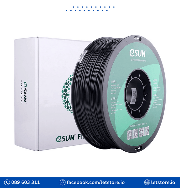 ESUN ABS+ 1.75mm Black Color 1KG 3D Printer Filament