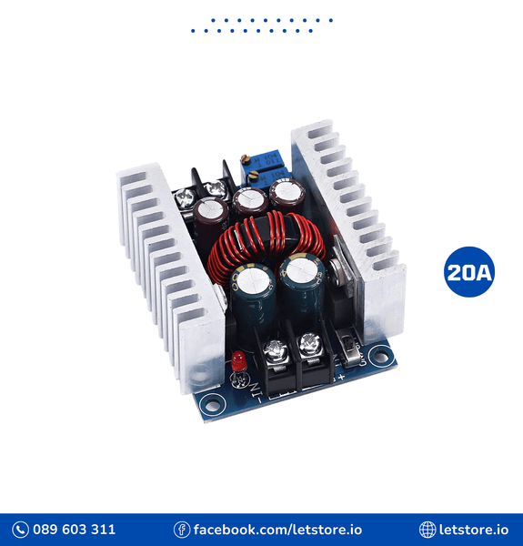 DC-DC Buck 6V-40V To 1.2V-35V 20A 300W Step Down Buck Converter