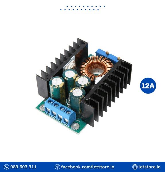 DC-DC Buck 7V-32V To 0.8V-28V 12A 300W Step Down Buck Converter