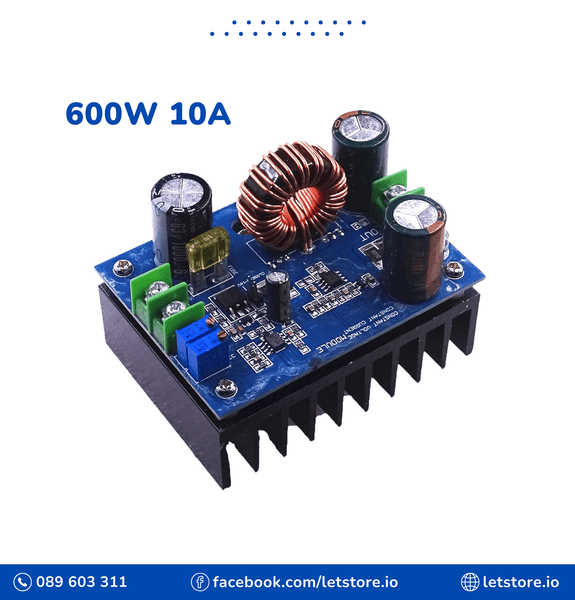 DC-DC Boost 10V-60V To 12V-80V 10A 600W Step Up Boost Converter Module Adjustable Power Voltage