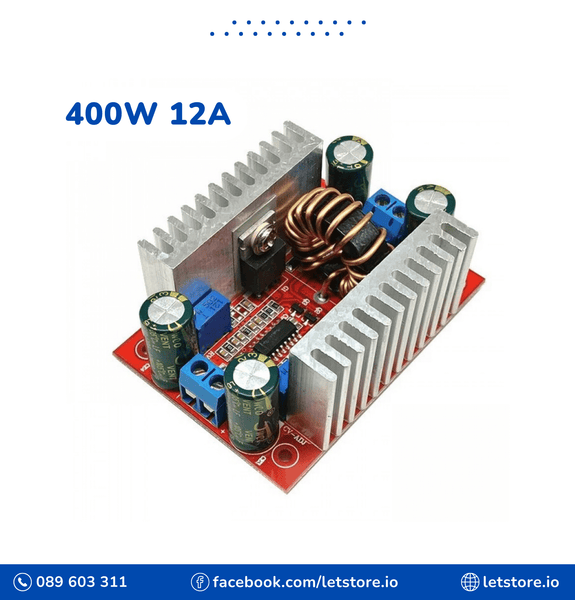 DC-DC Boost 8.5V-50V To 10V- 60V 12A 400W Step Up Boost Converter Module Adjustable Power Voltage