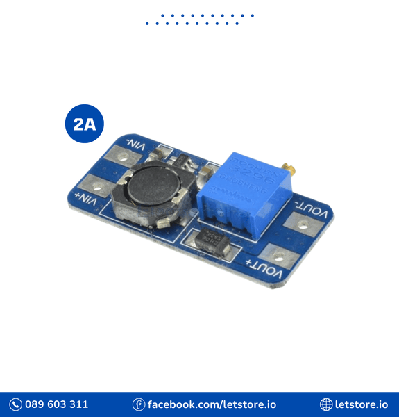 DC-DC Boost MT3608 2A 2V-24V to 5V-28V Step Up Boost Converter Module Adjustable Power Voltage