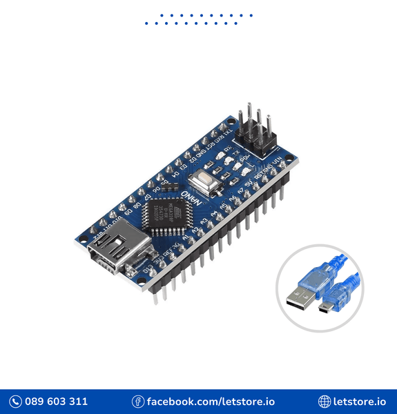 Mini USB Nano V3.0 ATmega328 Module 16M 5V Micro Controller CH340G Board Free Mini USB 50CM