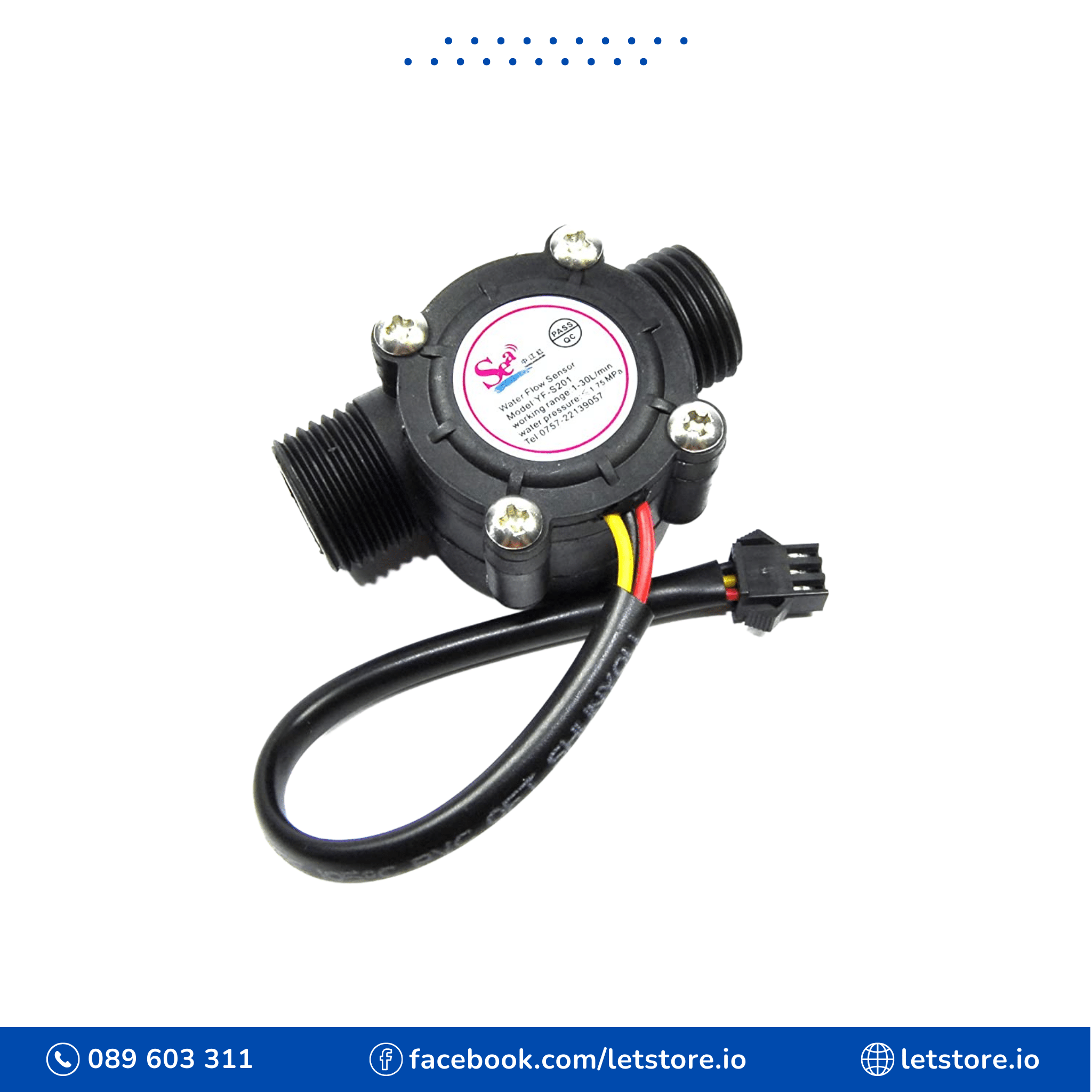Water Flow Sensor YF-S201 Flowmeter Mini G1/2