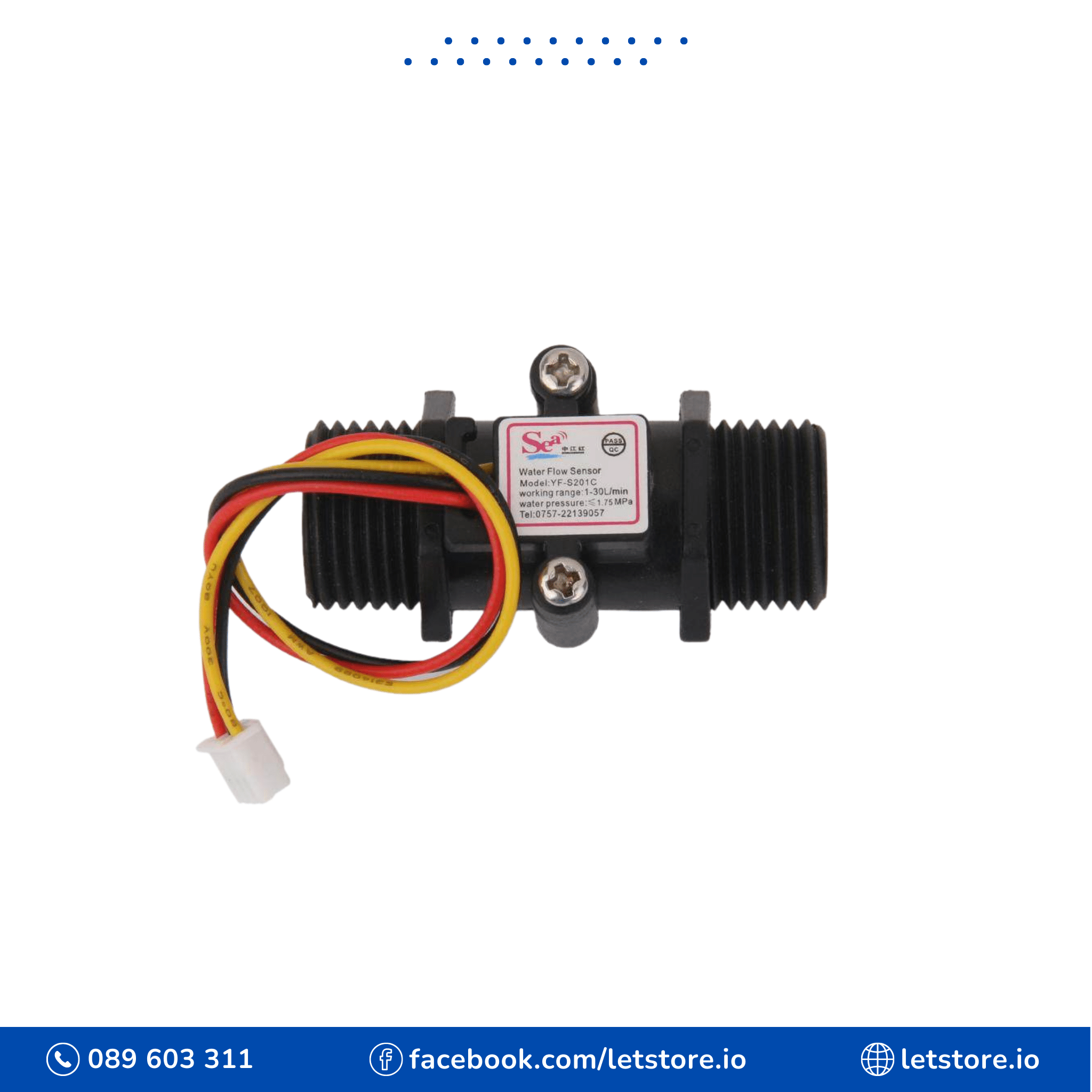 Water Flow Sensor YF-S201C Flowmeter G1/2 1-30L/min 5 -15V