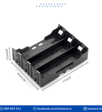 ABS 18650 Cases 3X 18650 Battery Holder Storage Box Case 3 Slot Battery