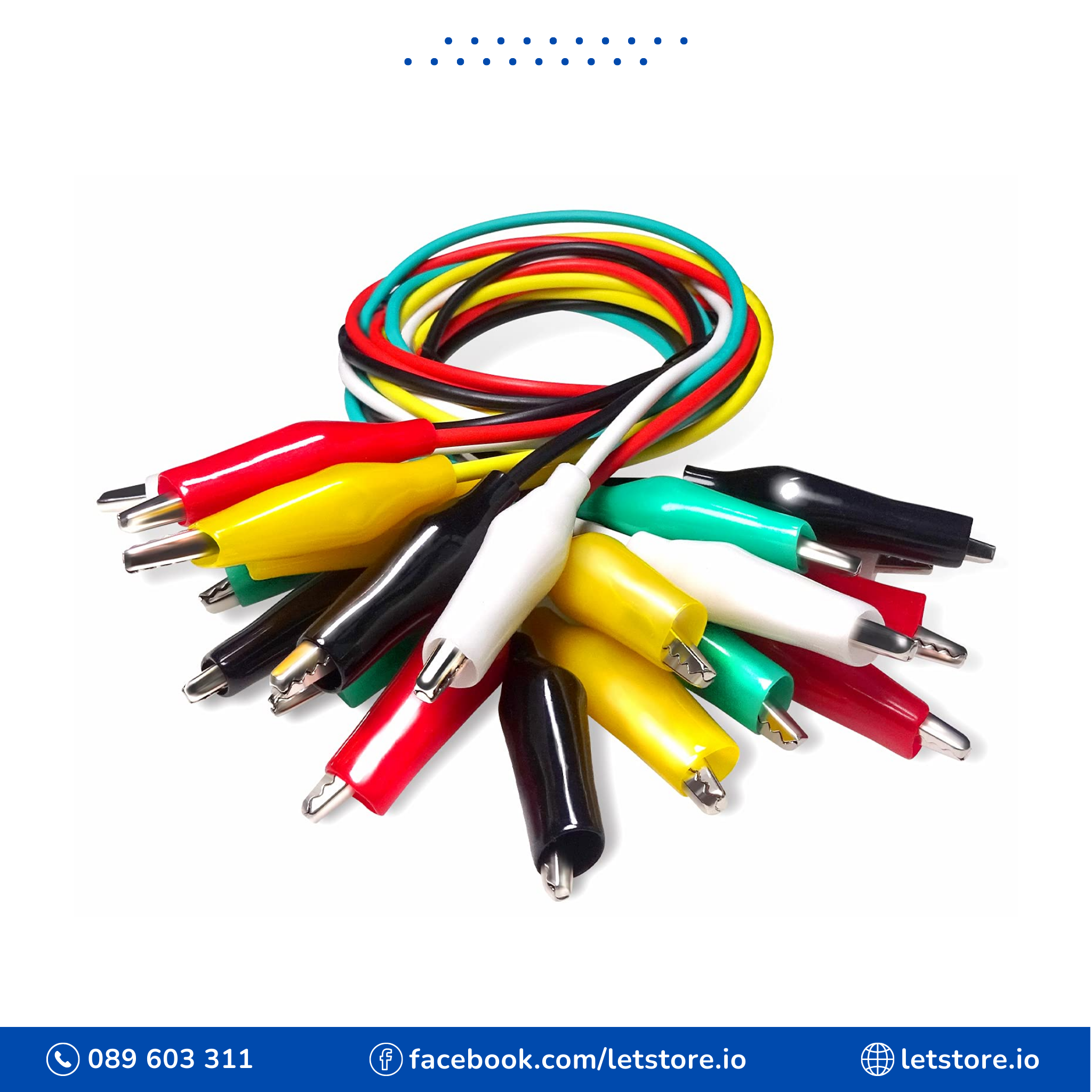 Crocodile Alligator Clip With Wire 50cm 10PCS Per Pack