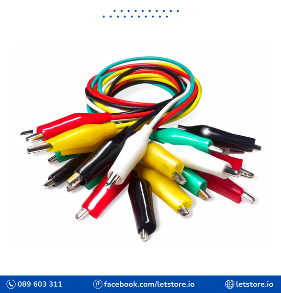 Crocodile Alligator Clip With Wire 50cm 10PCS Per Pack
