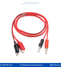 1 Pair Alligator Clip To Bannana  4mm Banana Plug 1 Meter