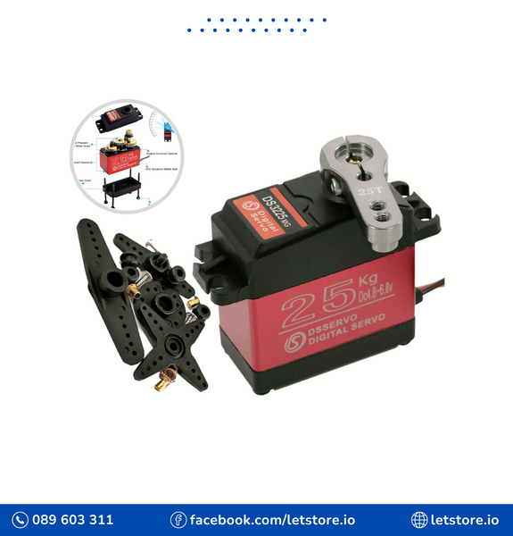 DS3225MG Update RC Servo 25KG Full Metal Gear Digital Servo Baja Servo Waterproof 180 Degree