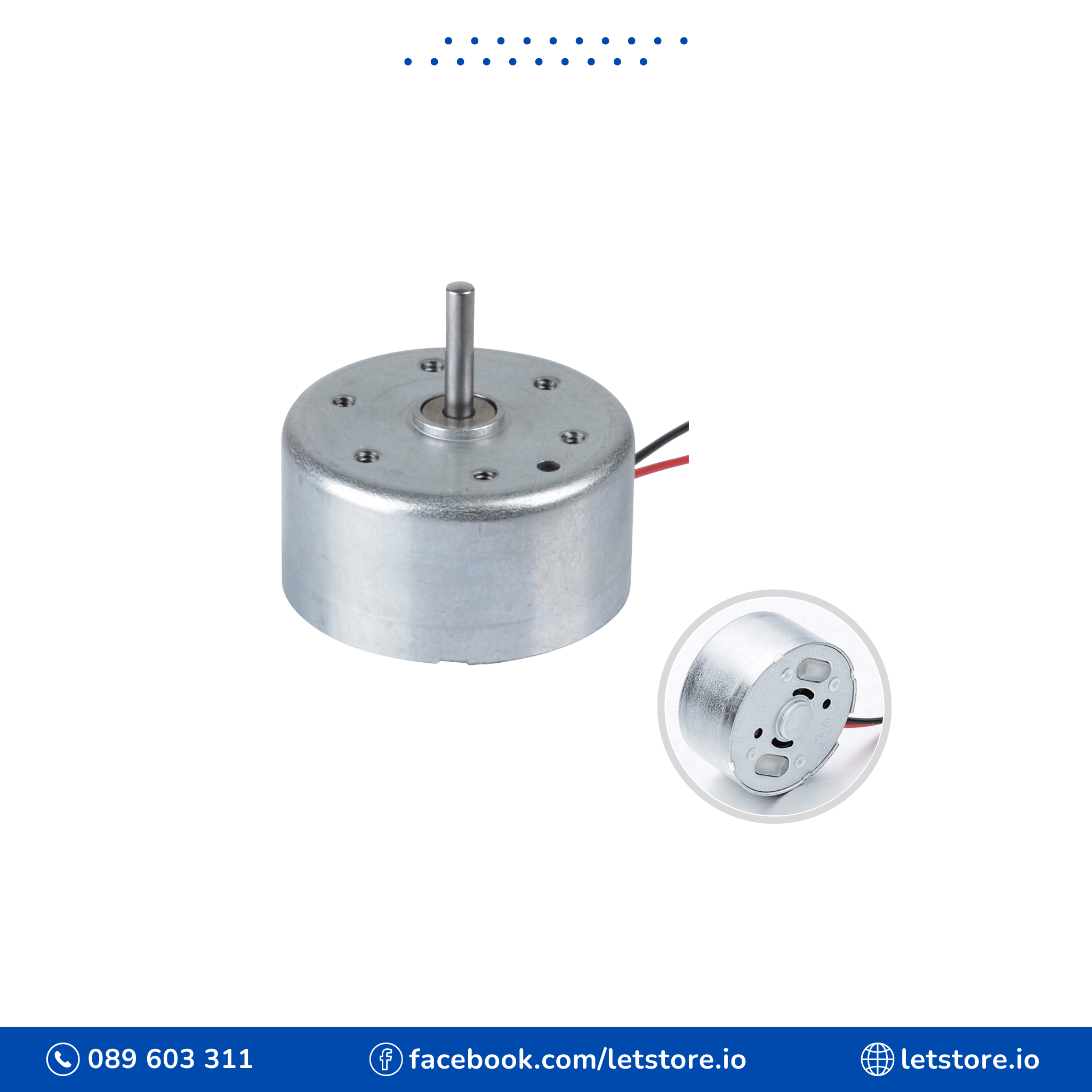 RF-300 DC 3V 5V 6V 8400RPM Mini 24mm Round Electric Motor 2mm Shaft